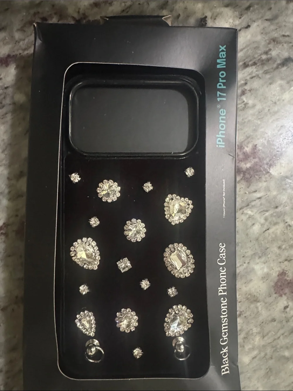 Black Gemstone iPhone 17 Pro Max Case